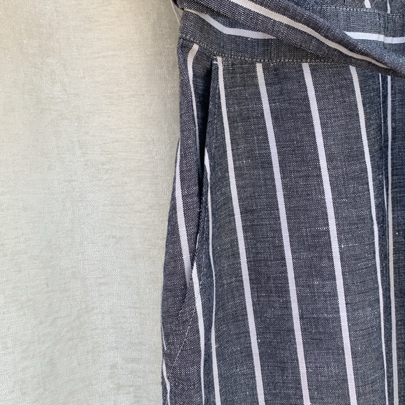 Loft Striped V Neck Cropped Jumpsuit - Picture 7 of 13